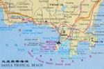 Detailed sanya travel map