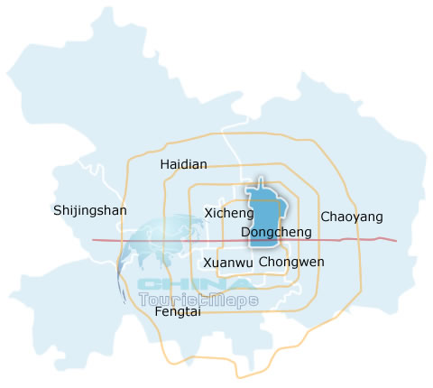 Dongcheng district map