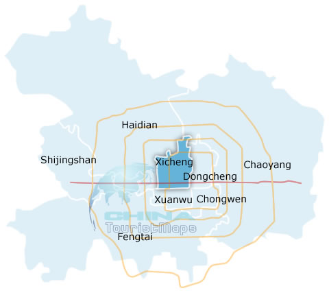 Xicheng district map