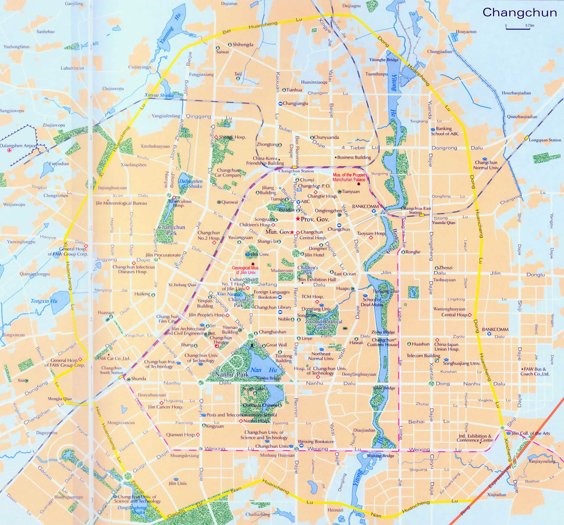 Changchun city map