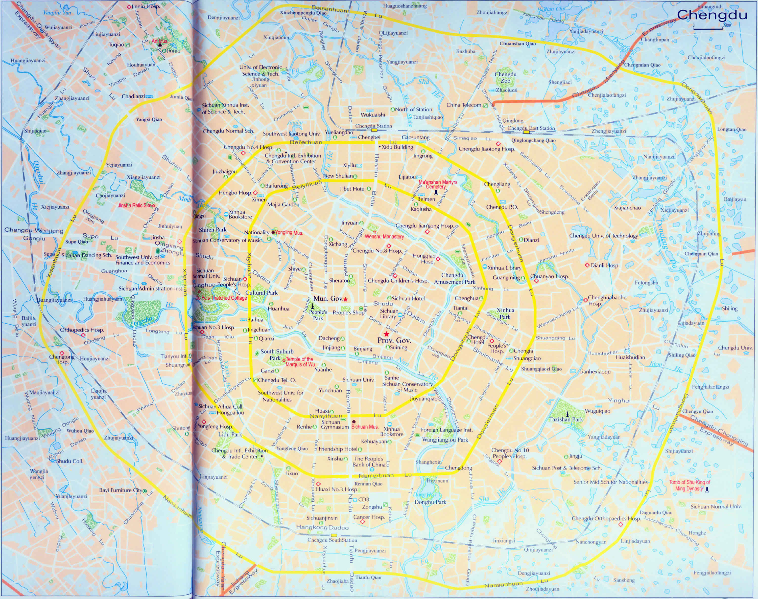 Chengdu city map