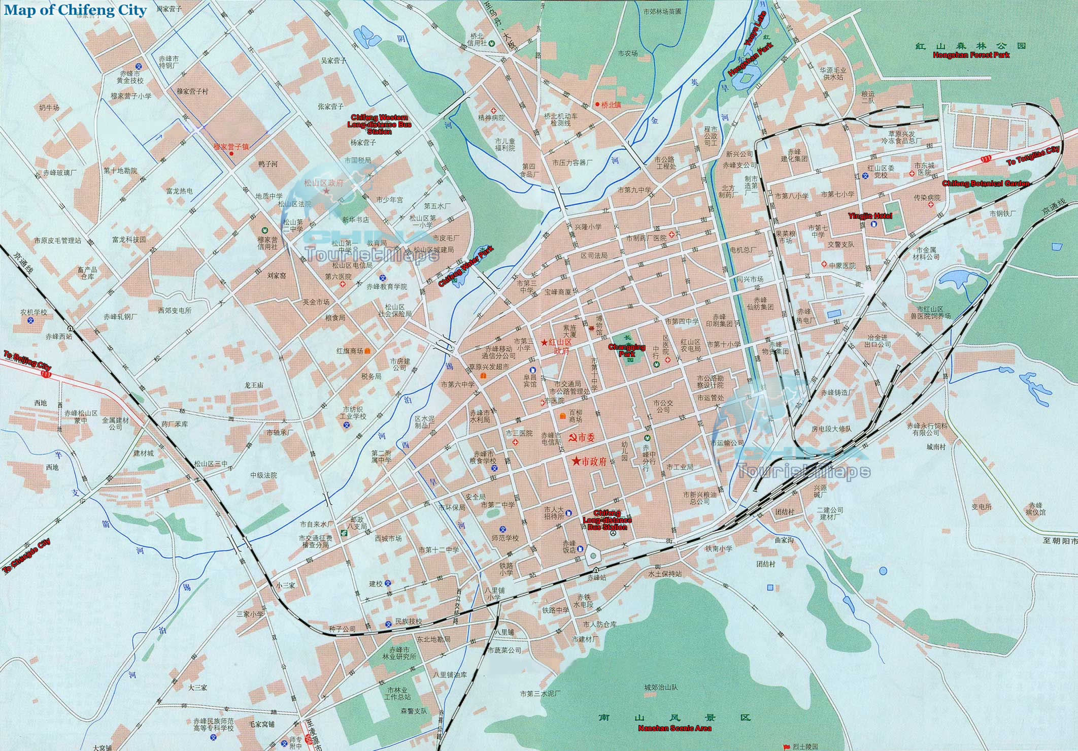 Chifeng city map