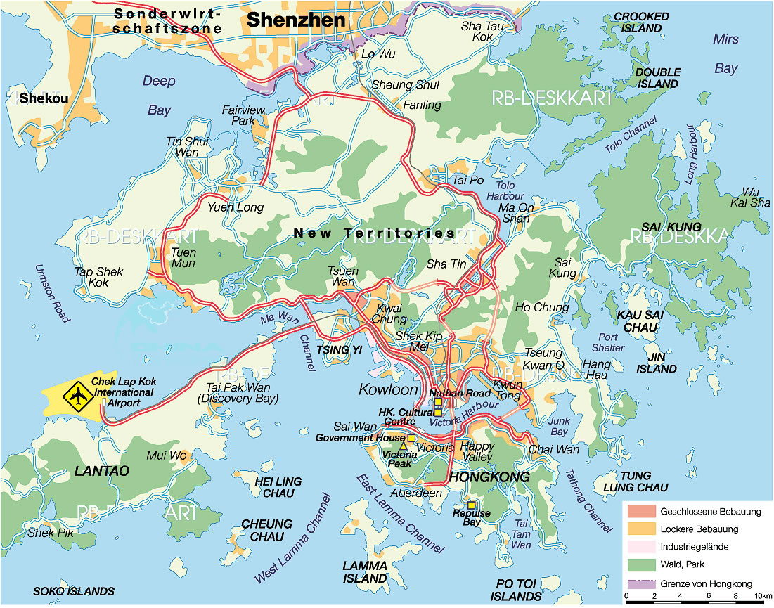 Hongkong city map