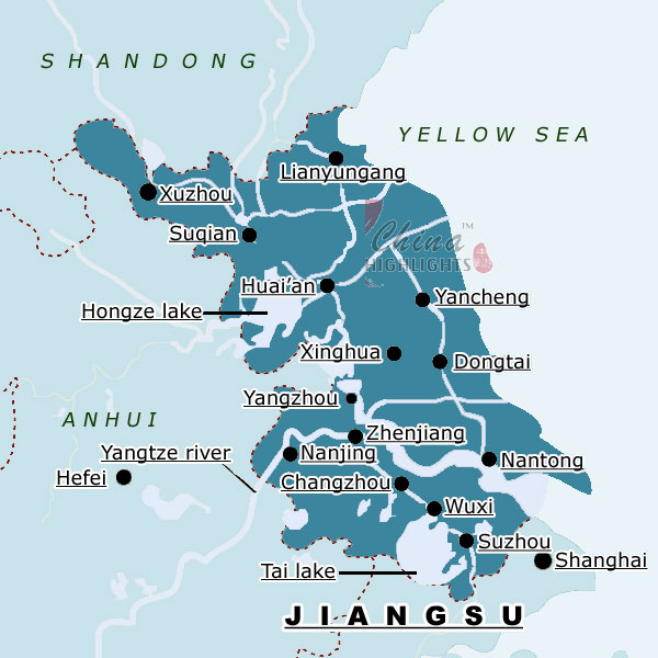 Map of Jiangsu Province